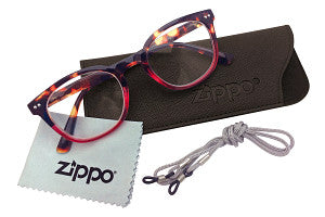 Black case for reading glasses and sunglasses.