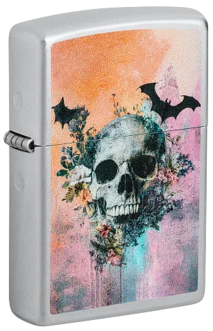 Skull with bats