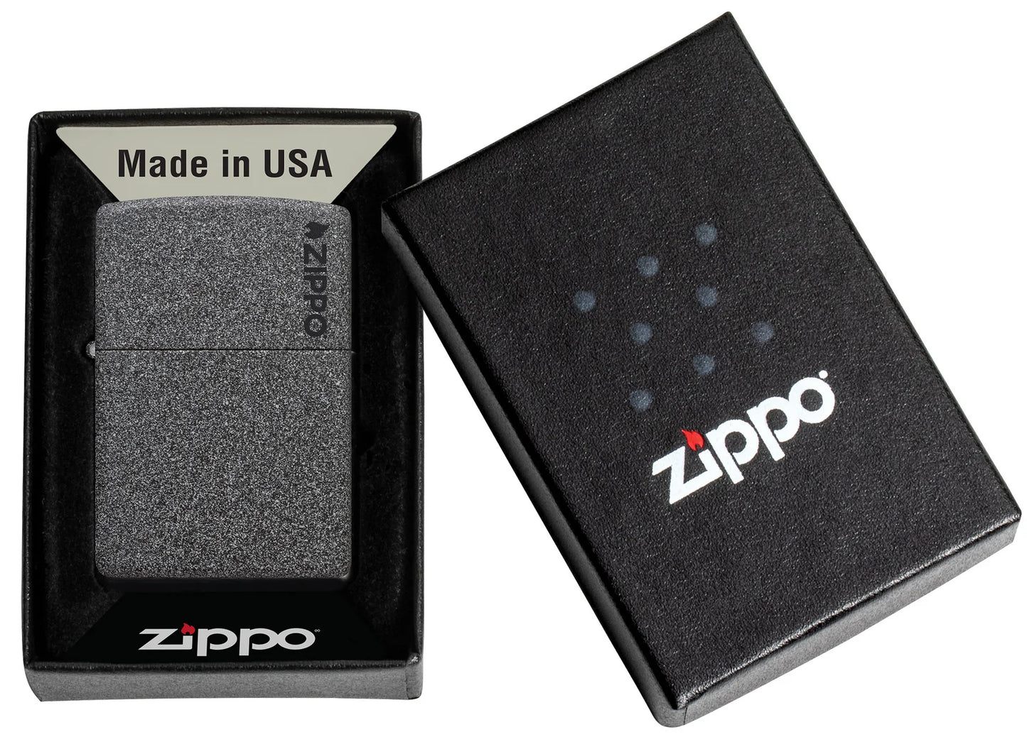 Classic Iron Stone Zippo Logo