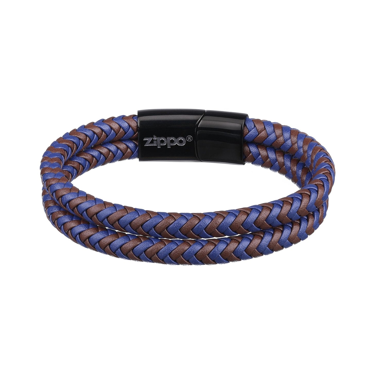 Braided Leather Bracelet Stainless Steel
