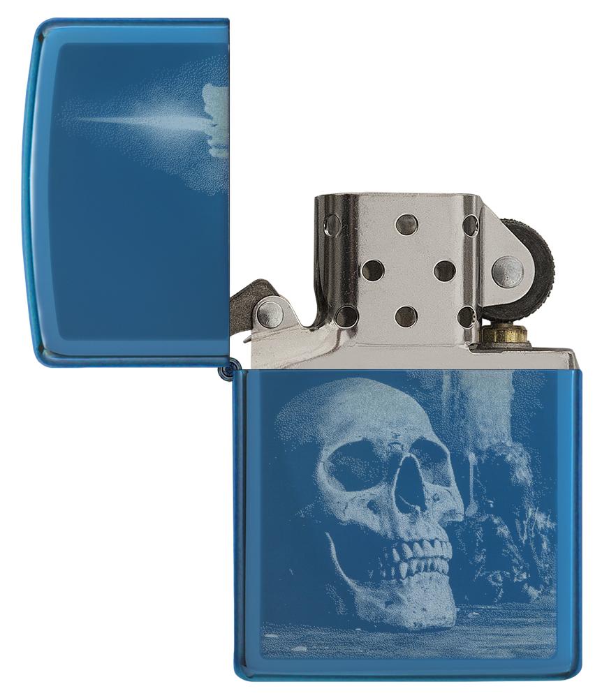 High Polish Blue Skull Design