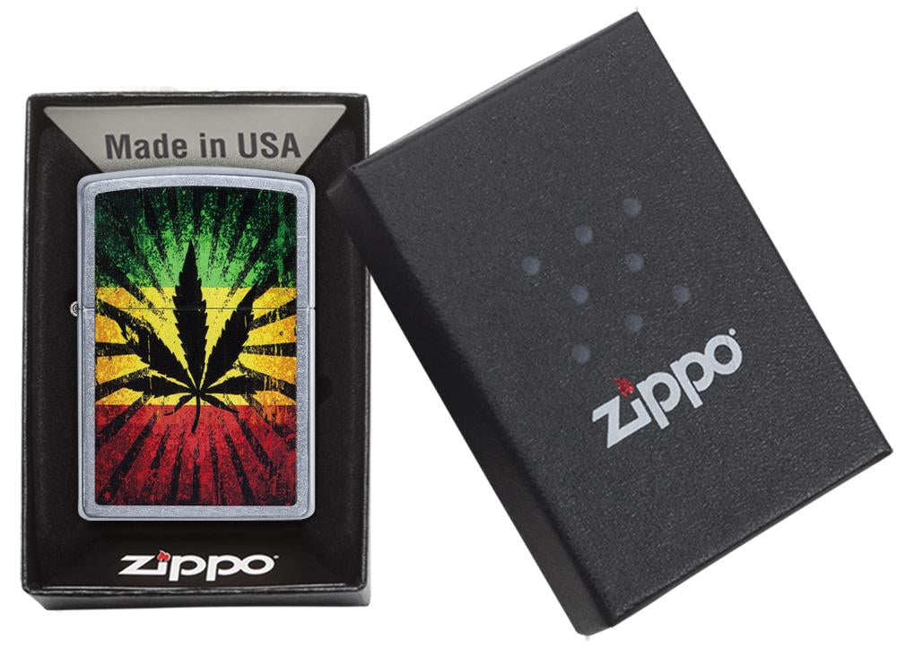 Rastafari Design Street Chrome Windproof Lighter