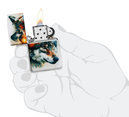 Farkas motívum akvarell