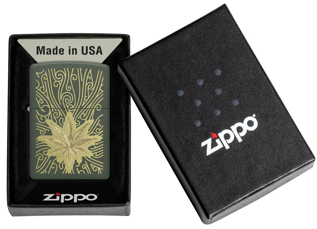 Zen leaf motif