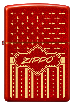 Zippo Logo Metallic Red