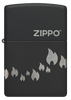 Classic Black Matte with Zippo Logo & Flame 360°