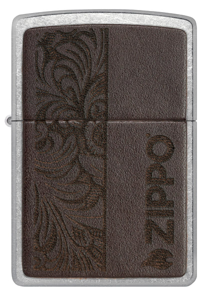 Brown Leather Emblem - Zippo Design