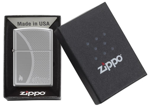 Brushed Chrome Zippo Logo