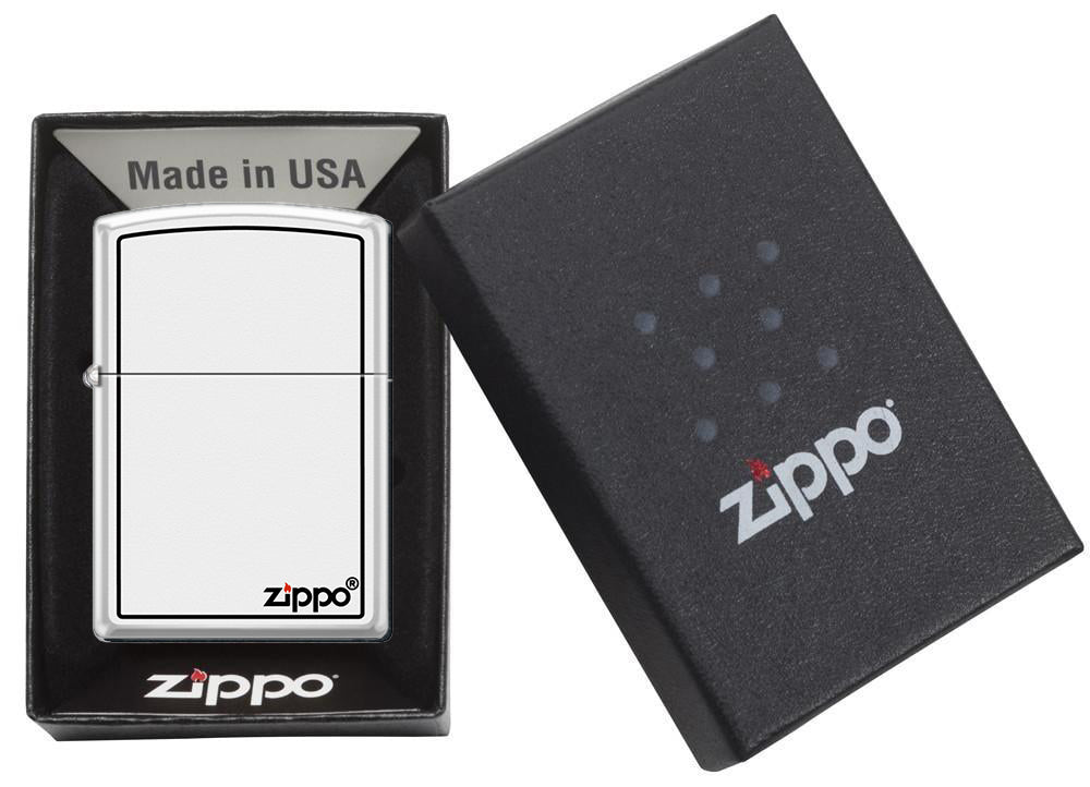 Classic White and Black Zippo