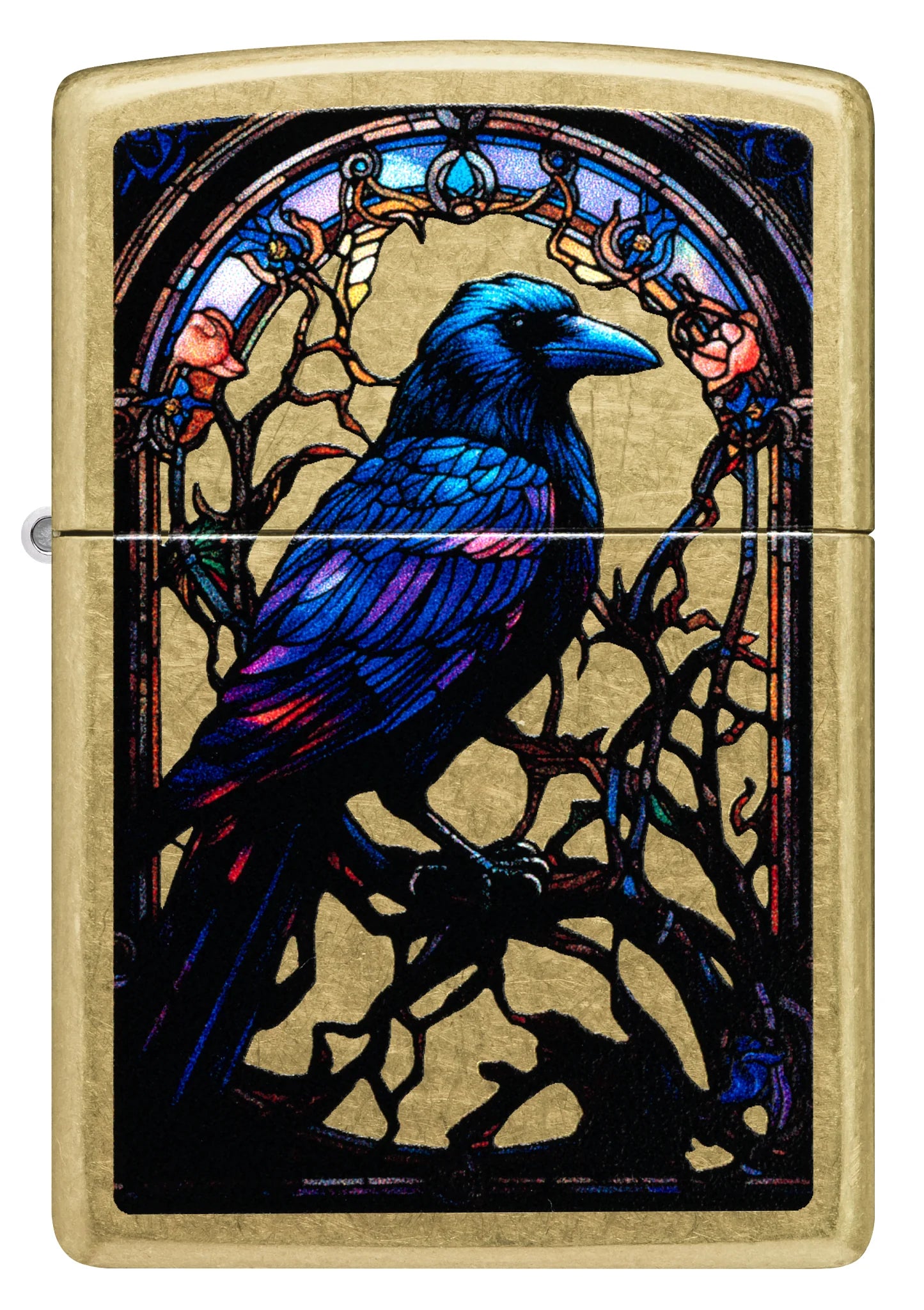 Stained Glass Raven Design
