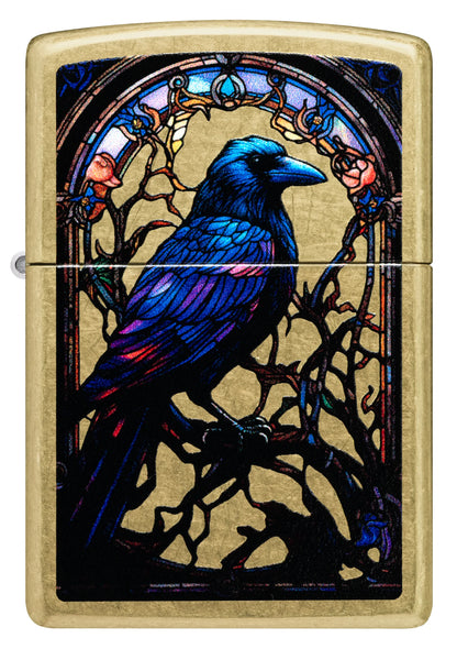 Stained Glass Raven Design