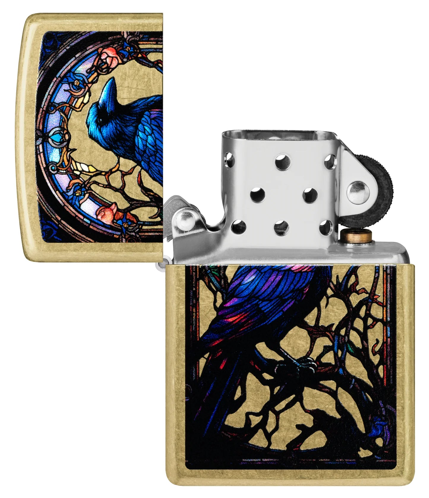 Stained Glass Raven Design