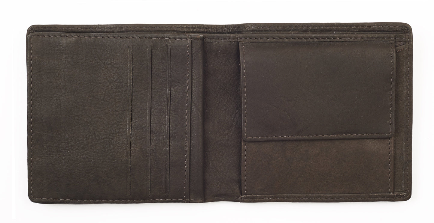 Leather and Canvas Wallet