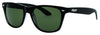 Side view of the Classic Zero-two Sunglasses black frame and green lenses