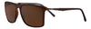 Side view of the Classic Fifty-three Sunglasses brown frame and lenses