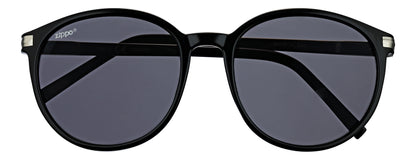 Front view of the Transparent Fifty-nine Sunglasses black frame and lenses