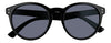 Front view of the Panto Sixty-five Sunglasses black frame and lenses