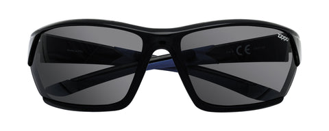 Front view of the Sport Thirty-one Sunglasses blue frame and grey lenses
