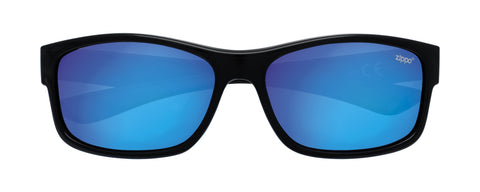 Front view of the Sport Thirty-two Sunglasses blue frame and lenses