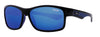Side view of the Sport Thirty-two Sunglasses blue frame and lenses