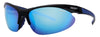 Side view of the Sport Thirty-three Sunglasses blue frame and lenses