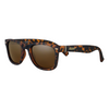 Side view of the Classic Seventy-six Sunglasses leopard frame and brown lenses