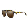 Side view of the Seventy-seven Sunglasses leopard frame and brown lenses