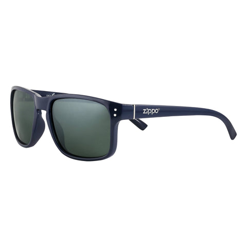 Side view of the Seventy-eight Sunglasses blue frame