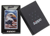 Mazzi Eagle and Flag Street Chrome Lighter in its packaging.