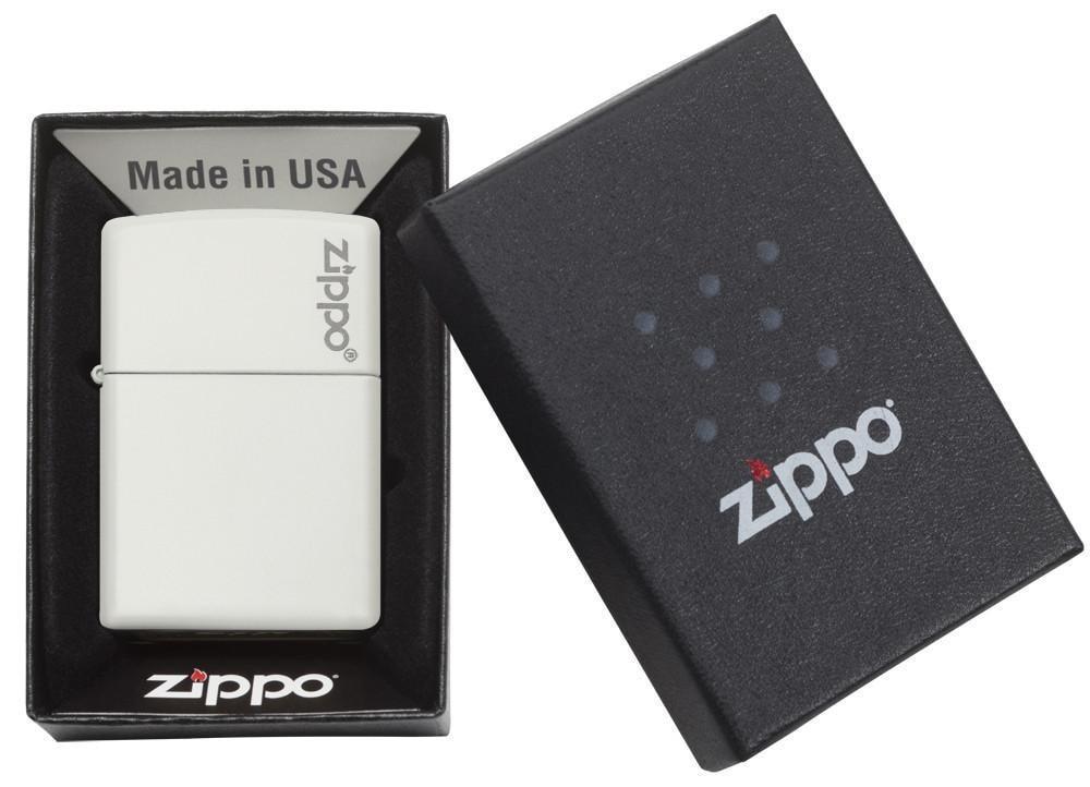 214ZL, White Matte Finish with Zippo Logo