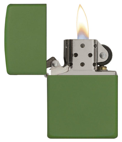 228 Moss Green Matte Lighter - Open Lit