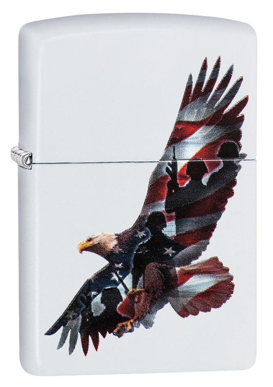 29417, Patriotic Eagle Soldiers, Color Image, White Matte, Classic Case