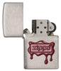 29492, Zippo Red Wax Drippy Seal Emblem on Brushed Chrome Finish