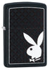 29578 White Playboy Bunny on Black Matte Lighter