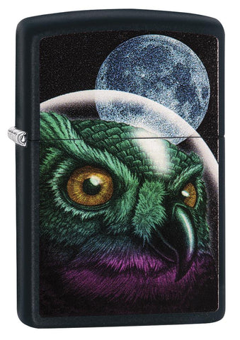 29616 Owl in Space Helmet Design on a Black Matte Lighter