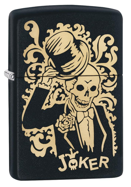 29632 Joke Skeleton Tipping Hat with Bronze Swirls on Black Matte Lighter