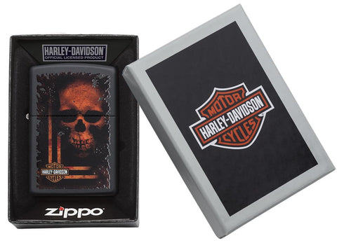 29654 - Harley-Davidson® Sinister Skull Lighter, Packaging