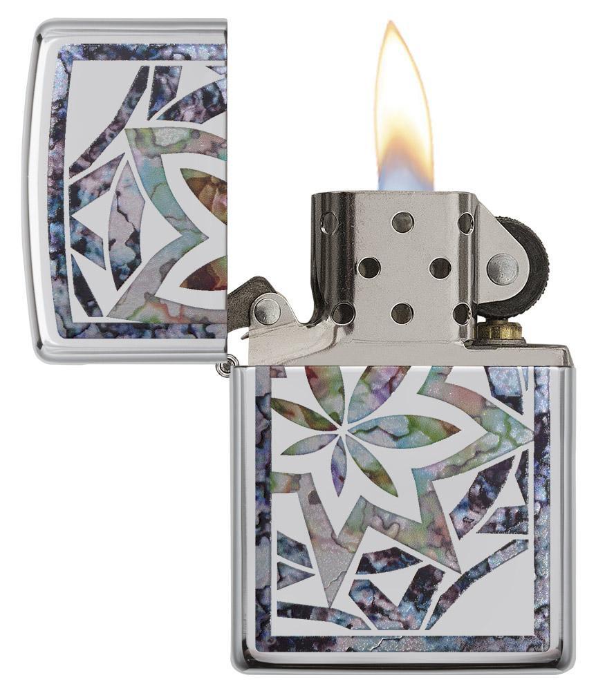 29727 - Leaf Fusion Design Lighter - Open Lit