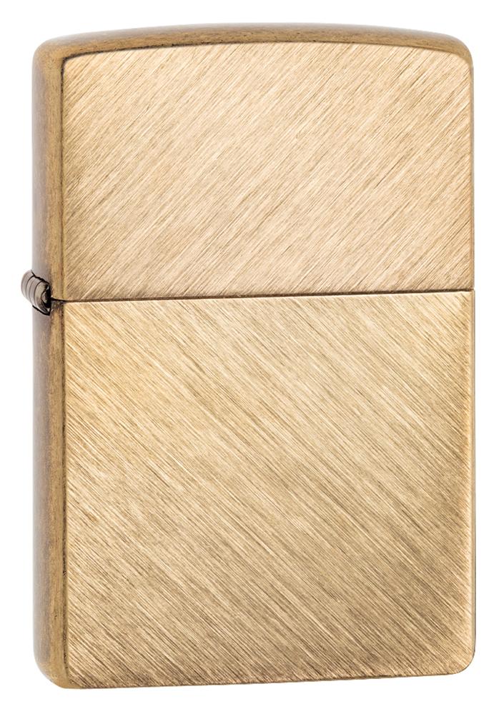 Herringbone Sweep Brass Lighter