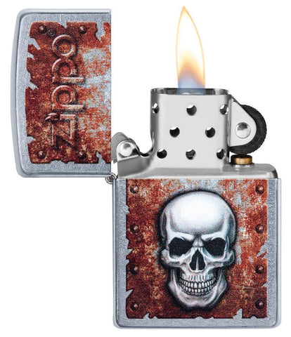 Rusted Skull Design Lighter