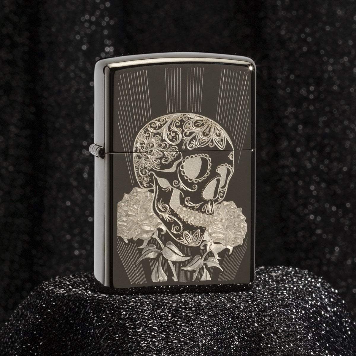 29883 Fancy Skull Design Windproof Zippo Lighter