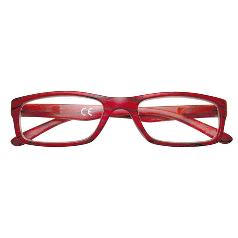 +3.00 Power Red Mahogany Reading Glasses