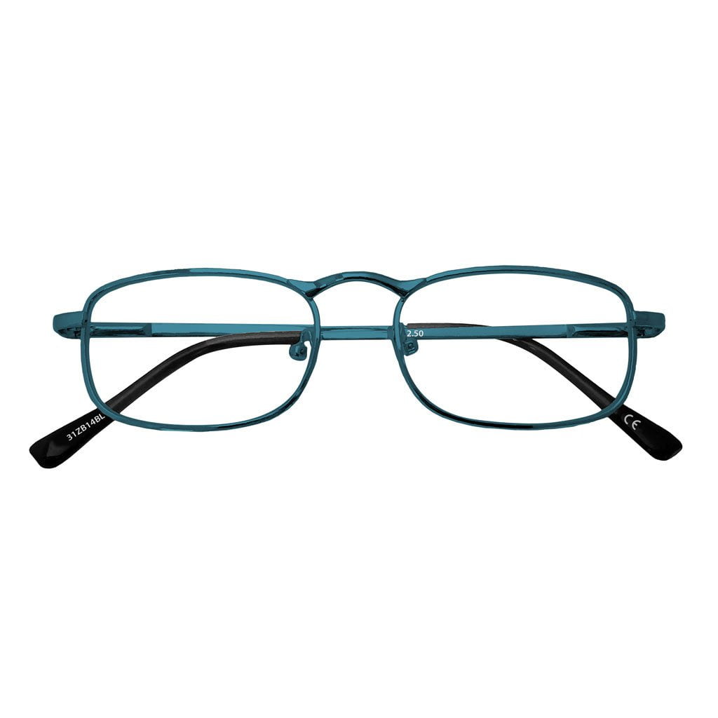 +2.00 Power Blue Metal Readers