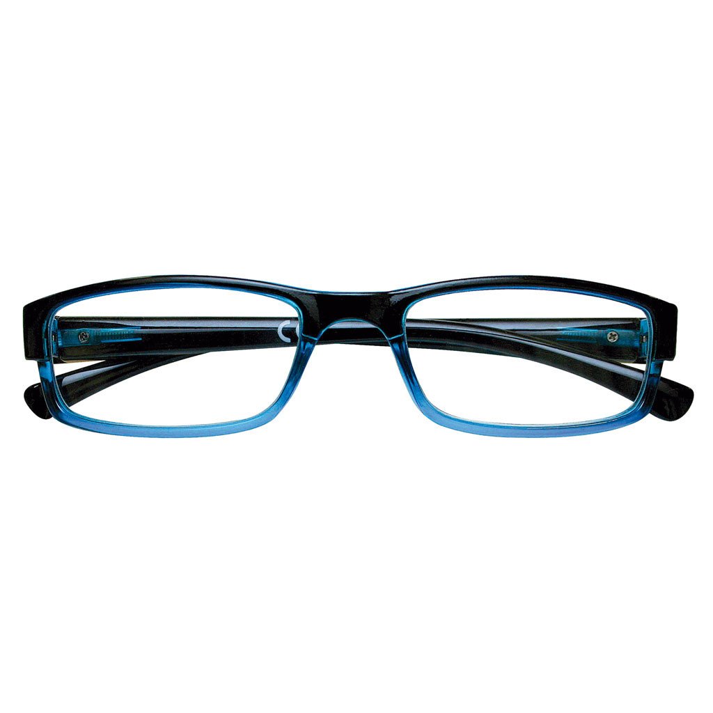 +1.00 Power Blue & Black Rectangular Readers