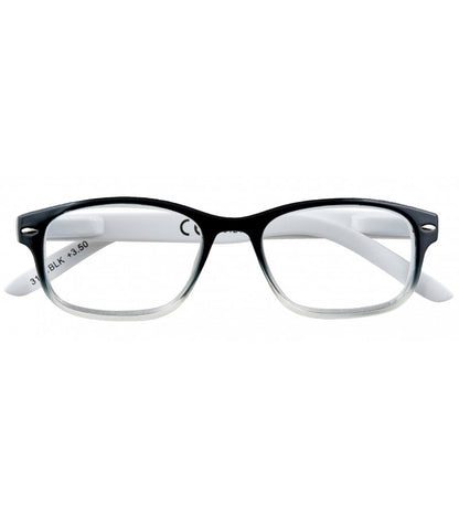 Black and white reading glasses (+2.50)