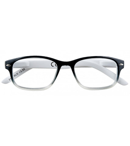 Black and white reading glasses (+1.00)