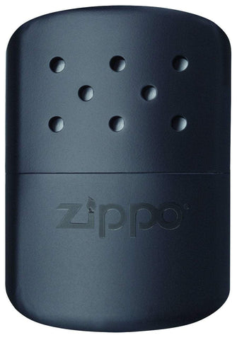 Front of 12-Hour Black Refillable Hand Warmer