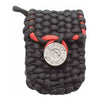 Black and Red Nylon Paracord Pouch Front View