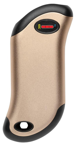 Front view of Champagne HeatBank® 9s Plus Rechargeable Hand Warmer