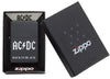 AC/DC® Black Matte Colour Image Windproof Lighter